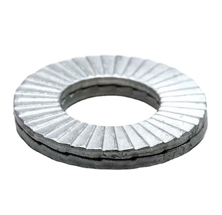 Τελεία Dacromet από ανοξείδωτο χάλυβα διπλή πτυχή αυτοκλειδωτικό πλυντήριο κλειδώματος σφήνας DIN πρότυπο για χάλυβα άνθρακα και ψευδάργυρο