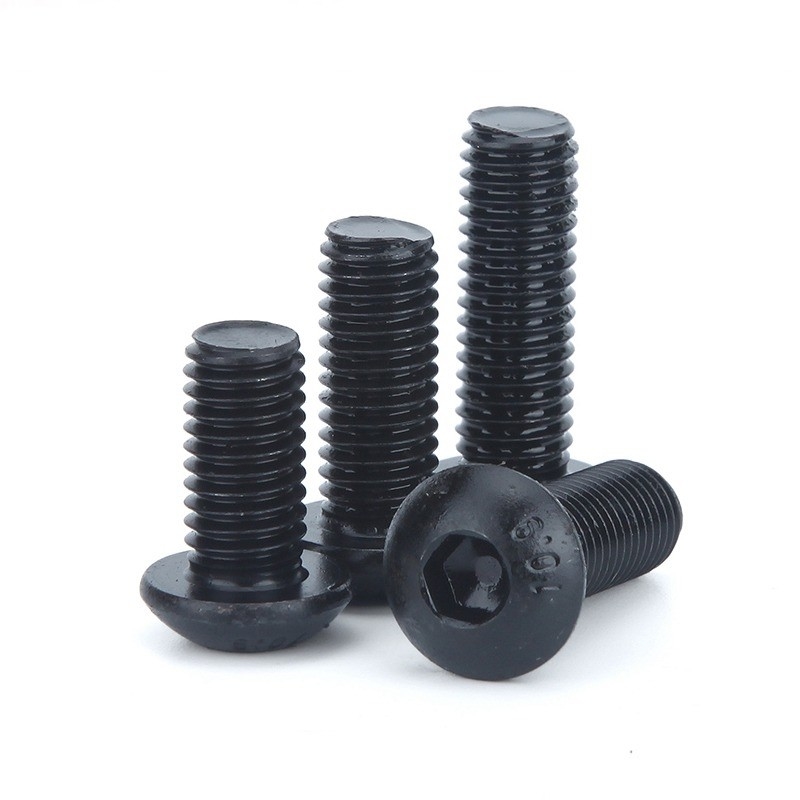 ISO Standard Pan Head 1/4-20*1/2 ίντσες Grade 12.9 Black Hexagon Socket Screw με πλήρες νήμα και εξαγωνική κίνηση