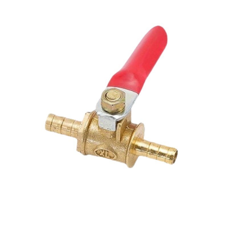 6mm Πνευματικό Συναρμολογητή Χέρι Σωλήνα Barb Inline Brass Νερό Πετρέλαιο Αέρας Αερίου Λειτουργία καυσίμου Shutoff Ball Valve Pipe Fittings C10200