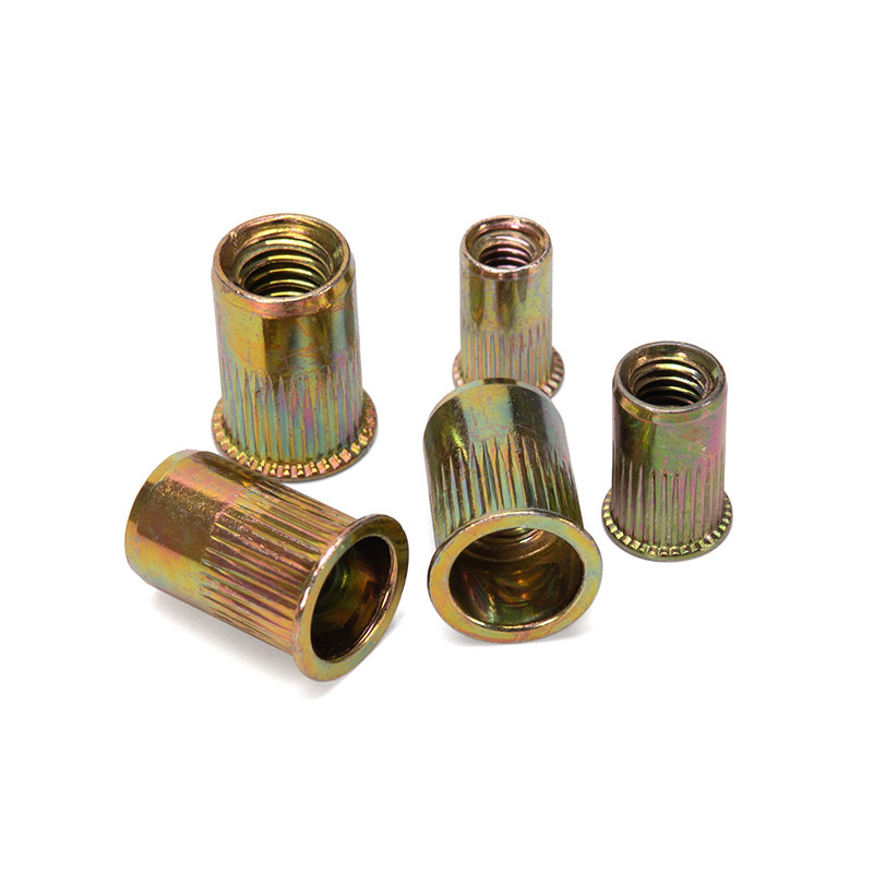 Δείγμα Instock Steel Rivnut Round Body Flat Head Rivet Nut/Metric Rivet Nut Carbon Steel Threaded Inserts Nut Zinc Plated (Προϊόντα από χάλυβα με νήματα)