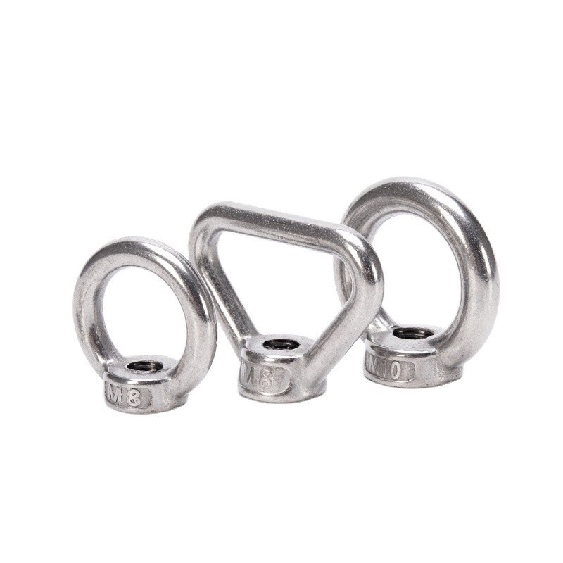 Ακατέργαστο νήμα M10 M12 SS316 304 Τριγωνικό κόμπος τόξου Στρογγυλό δαχτυλίδι Ανυψωτικό κόμπος ματιού για το σχοινί Επαγγελματίας άνθρακα χάλυβα