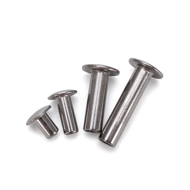 ANSI/ASME Standard Bright Stainless Steel Aluminum Decorated Flat Head Half Hollow Semi-tubular Rivet M2.5 για δερμάτινη τσάντα