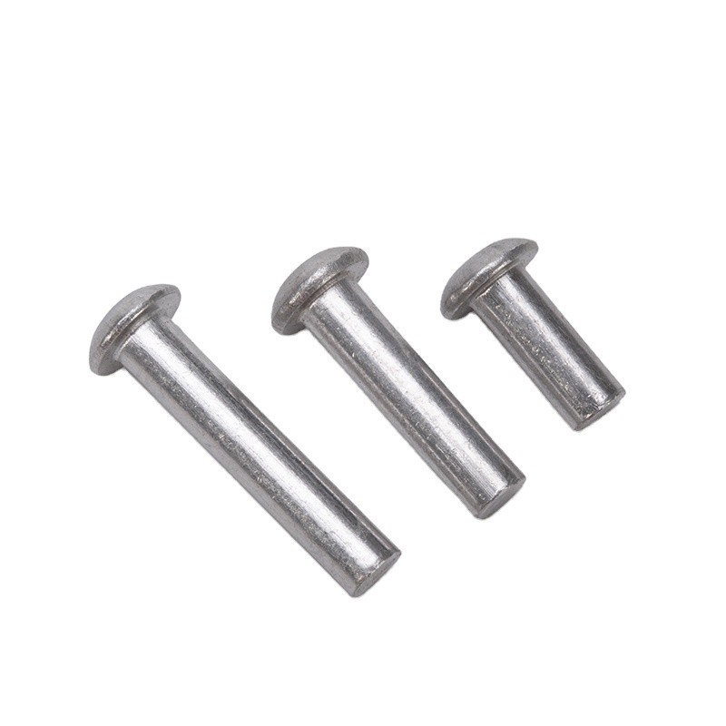 ISO Standard Metric Aluminium Brass Solid Core Rivet Fastenal Flat Head Round Head Solid Mild Steel Copper Rivets με φωτεινή τελική κατασκευή