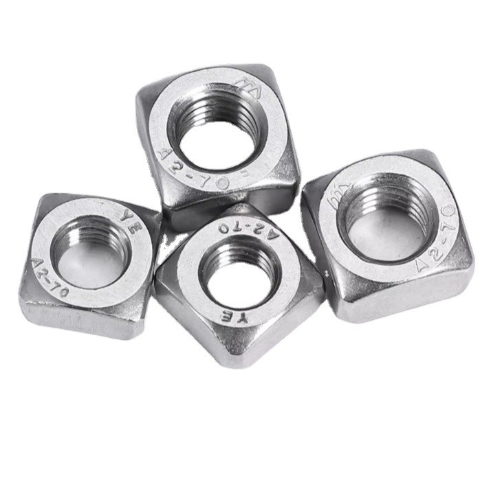 Ζυγισμένο από ανοξείδωτο χάλυβα DIN Standard Thin Square Nut για προϊόν δέσμης σε εφαρμογές τροφίμων και ποτών