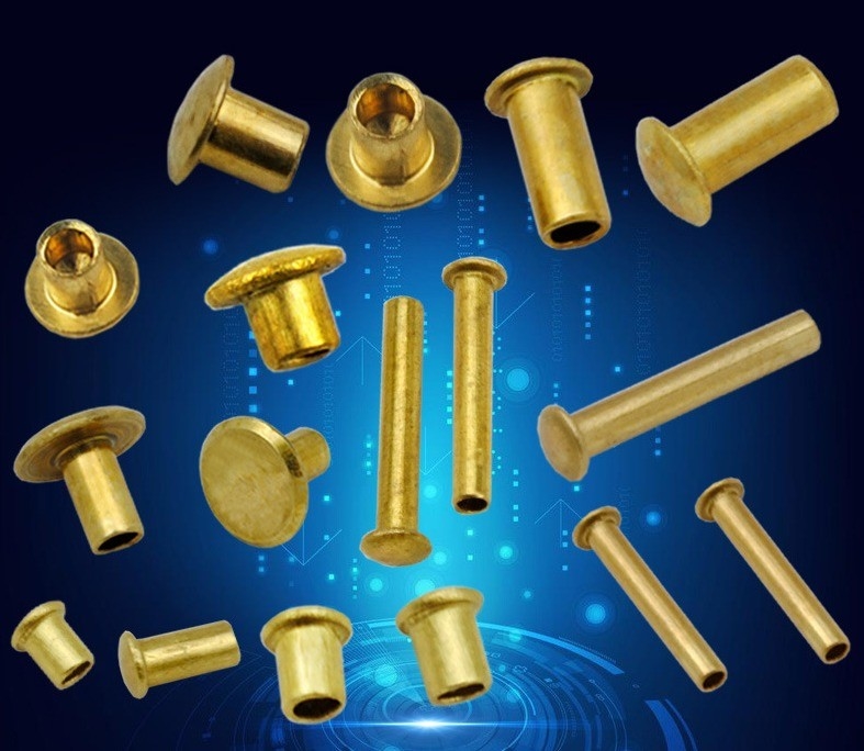 ISO Standard Brass Round Head Copper Rivet για ανθεκτική κατασκευή και προσαρμοσμένο σχέδιο