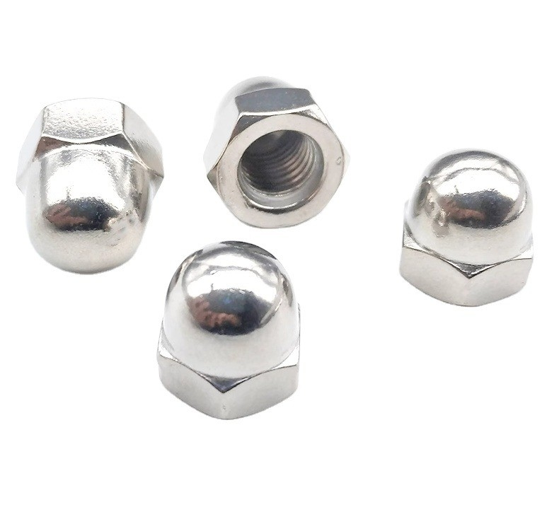 GB Standard Plain Finish Stainless Steel 201/304/316 Hex M5 Connecting Domeed Head Cap Nut για βιομηχανικές εφαρμογές